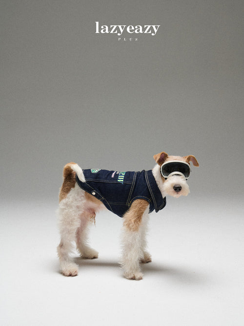 Embroidered Denim Vest