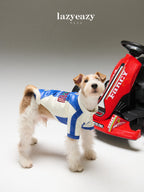 Retro Racing Embroidered PU Jacket