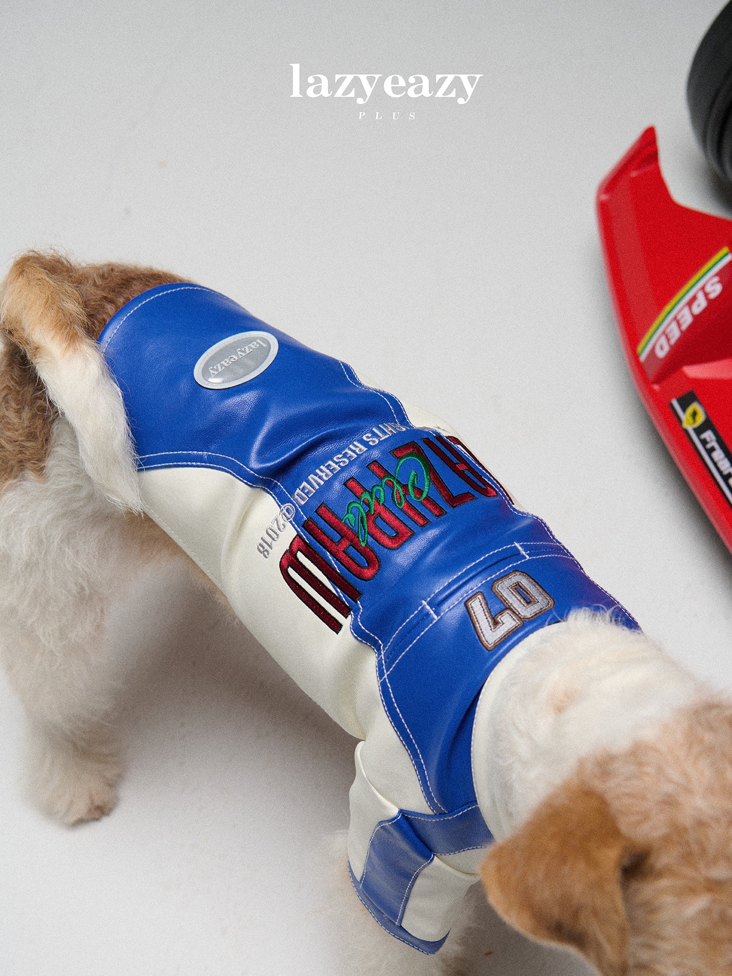 Retro Racing Embroidered PU Jacket