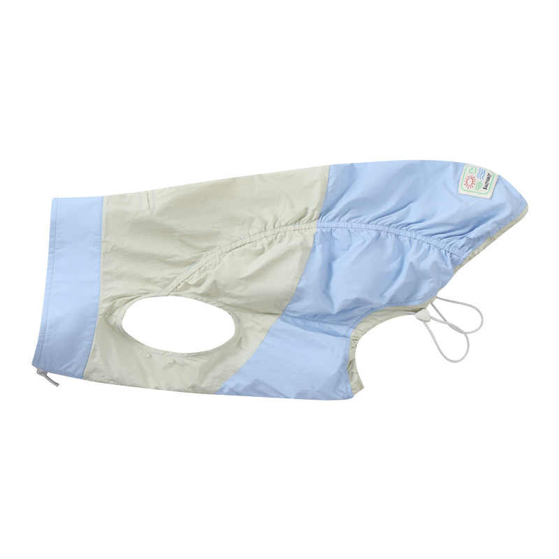 Color-Block Shirred UV Protection Jacket