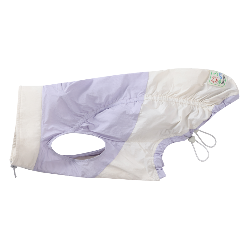 Color-Block Shirred UV Protection Jacket